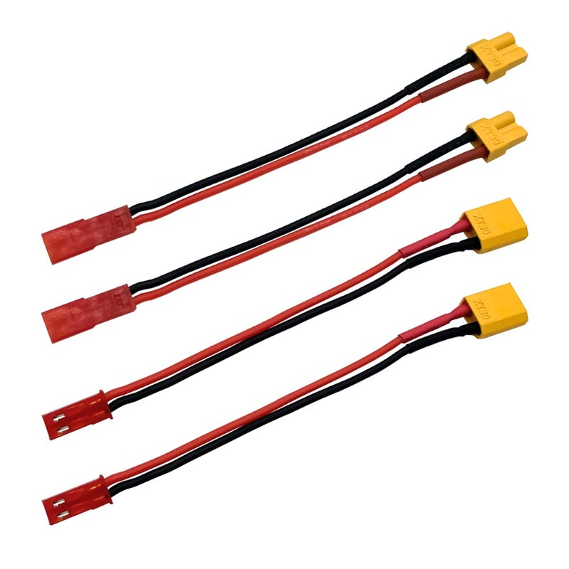 FLY RC 2pairs XT30 Plug to JST Connector Male Female 20AWG Silicone Cable Wire Adapter for RC FPV ESC Speed Controller Lipo Battery Charging - Image 5